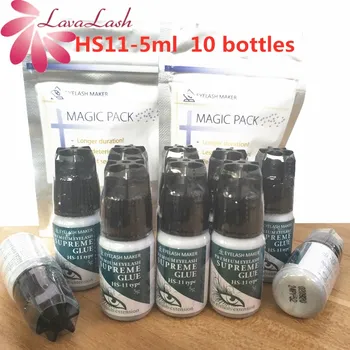 

10 bottles Elite HS11-5ml Glue For Eyelash Extension Korea original black eyelash glue eye lashes glue 1s drying Makeup Tool