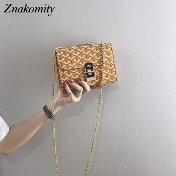

Znakomity Vintage Leather Messenger Bag Female Plaid Pattern Women's Shoulder Bags Fashion Bags Luxury Designers Women Crossbody