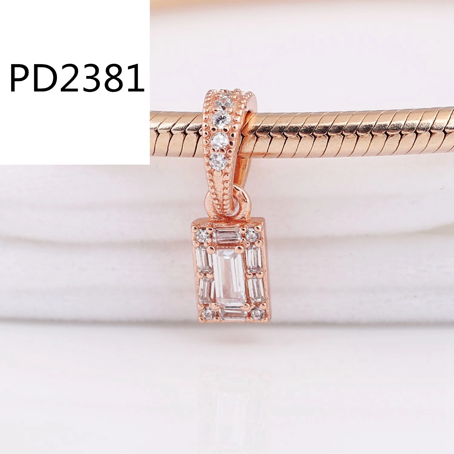 

PD Fashion Sparkling Love Is Forever Crystal Clear CZ Beads Fit Original Charm Bracelet Jewelry Making