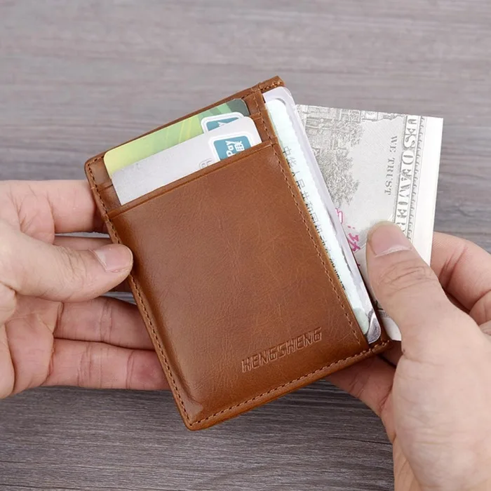 Мужской держатель для кредитных карт ID Card Mini Wallet Ручной Карманный чехол на молнии-OPK