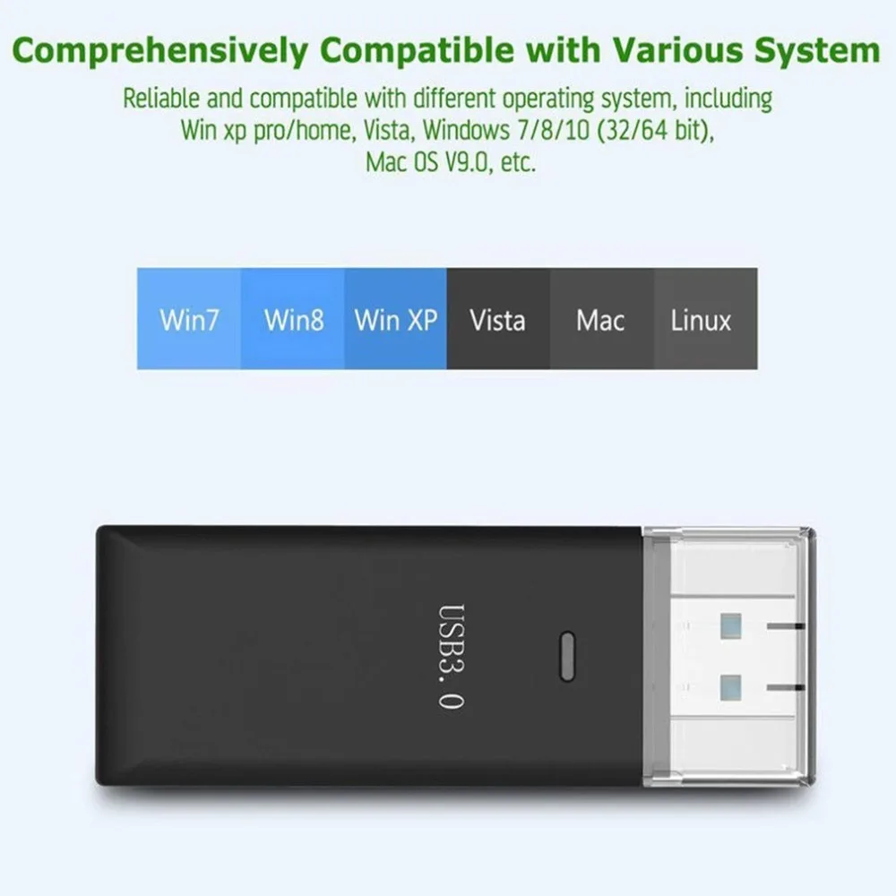 USB 3,0 высокоскоростной адаптер для чтения карт памяти для Micro SDXC TF T-Flash Reader поддерживает SDXC 64G супер быстрый