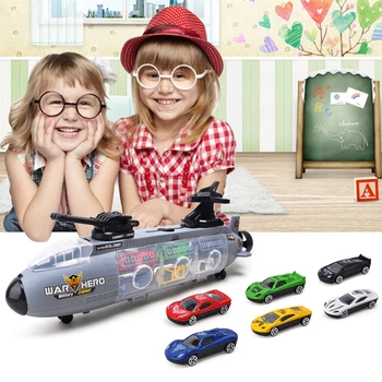 

Children Classic Car Toy Including 1PCS Gunboat Toy 6PCS Mini Alloy Military Vehicle for Kids Pull Back Car Toy Model Boys Gifts