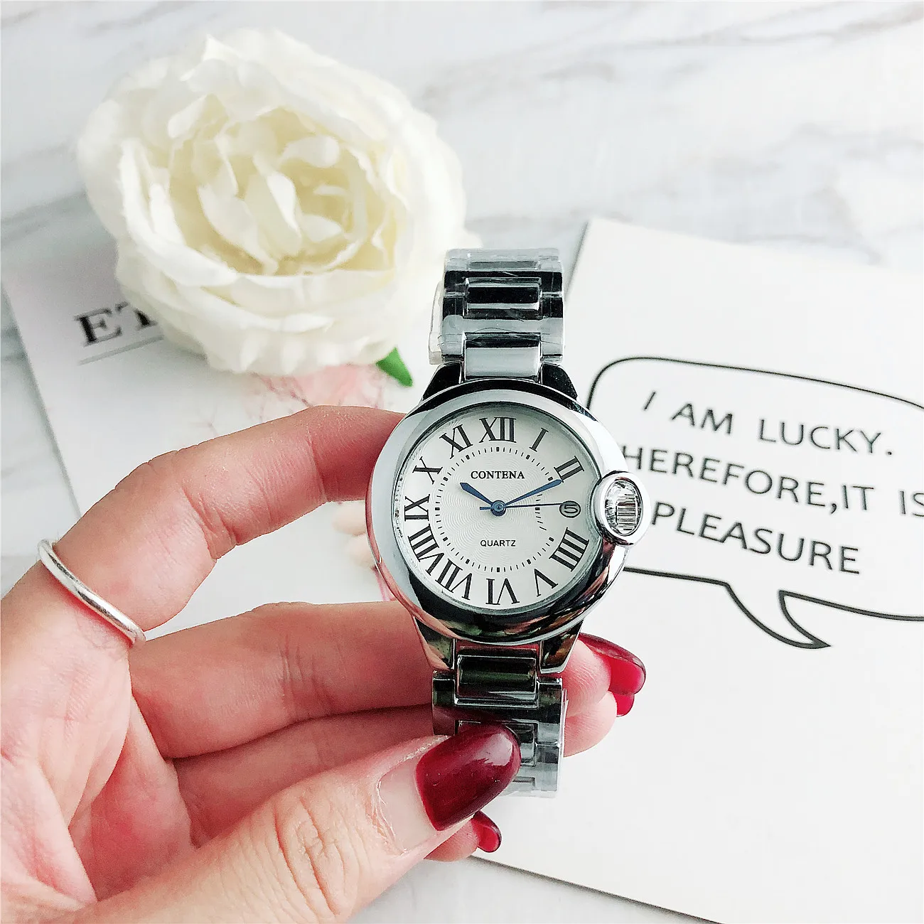 CONTENA Feminino женские нарядные часы Reloj Mujer часы для женщин бриллиантовые модные женские часы Relogio - Цвет: 4609