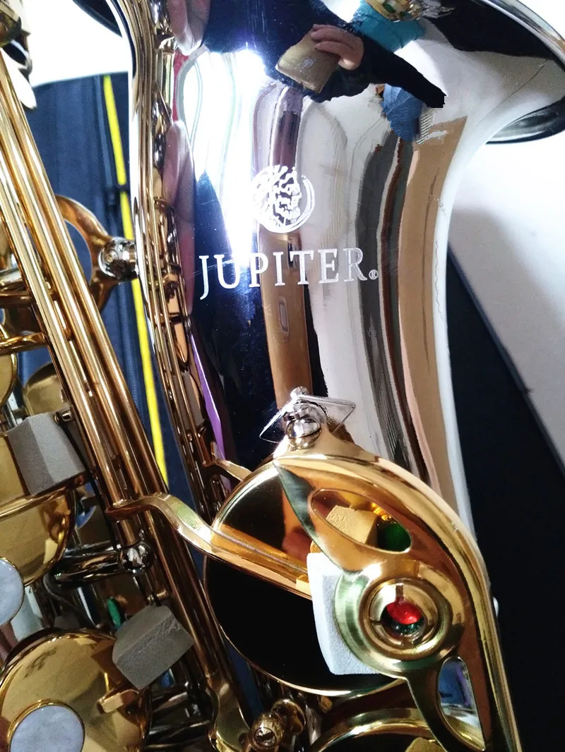 Новый альт-саксофон Jupiter JAS 1100SG Eb латунный никелированный корпус Золотой лаковый