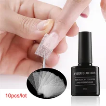 10 шт фестиваль шелковые стекловолокно и гель для наращивания ногтей Форма Нетканые шелковые УФ-гель строительные волокна французский акрил DIY маникюр