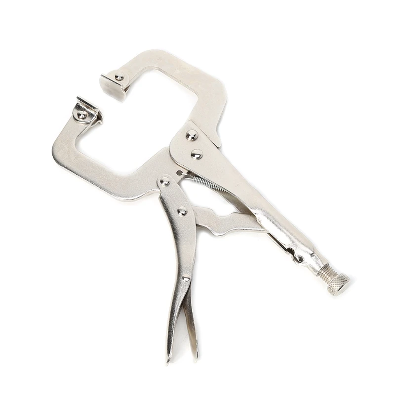 

6" C Clamp Vise Grip Welding Locking Quick Pliers Round Wood Locator Clips