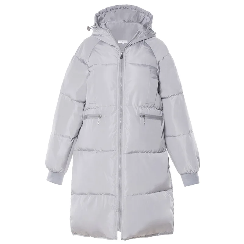 

Basic cotton coat Thicken Large Size Bread Service Winter Jackets Mid-Long Hooded Cotton Coat Ladies Parker Warm Outerwear A814