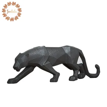 

Geometric Rhino/ Leopard Animal Ornaments Resin Ornaments Home /Office Desktop Decoration Animal Lucky Best Gift