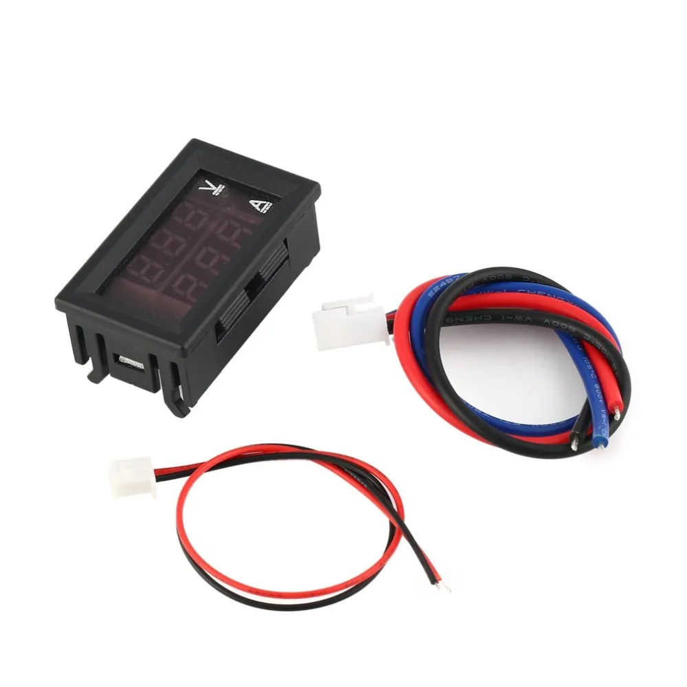 DC 0-100V 10A светодиодный цифровая панель дисплея вольтметр тока измеритель напряжения мини Вольт тестер для авто автомобиля мотоцикла