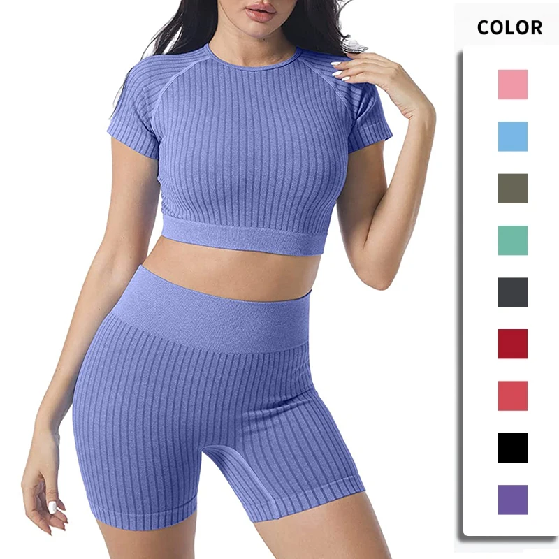 

2 Piece Set Women Fitness Sport Yoga Set Gym Workout Clothes Lounge Wear Women Yoga Clothing Pants and Top Wear Running Clothes