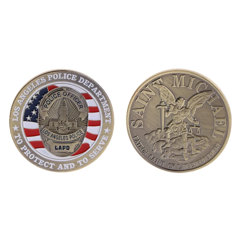 Commemorative Coin American Police Saint Michael Collection Arts Gifts Souvenir