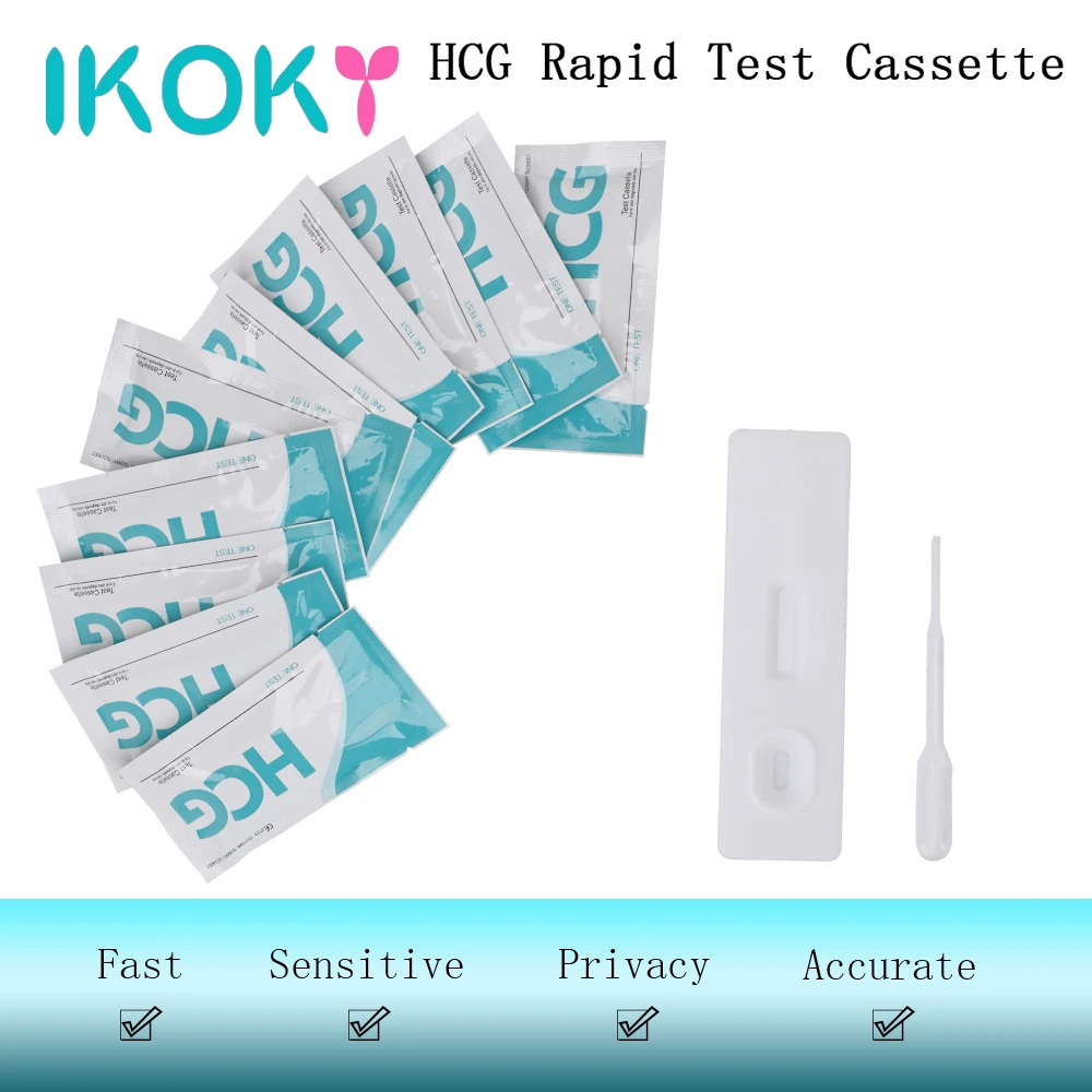 IKOKY 5pcs Women HCG Early Pregnancy Test Strips Kit Accuracy Urine Measuring Household Private |