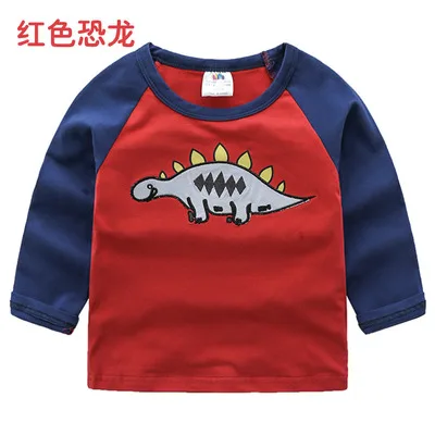 Product As Picture Г. Весна-осень, для детей от 2 до 8 От 9 до 10 лет, хлопковые цветные футболки в полоску с длинными рукавами для маленьких мальчиков - Цвет: Product As Picture