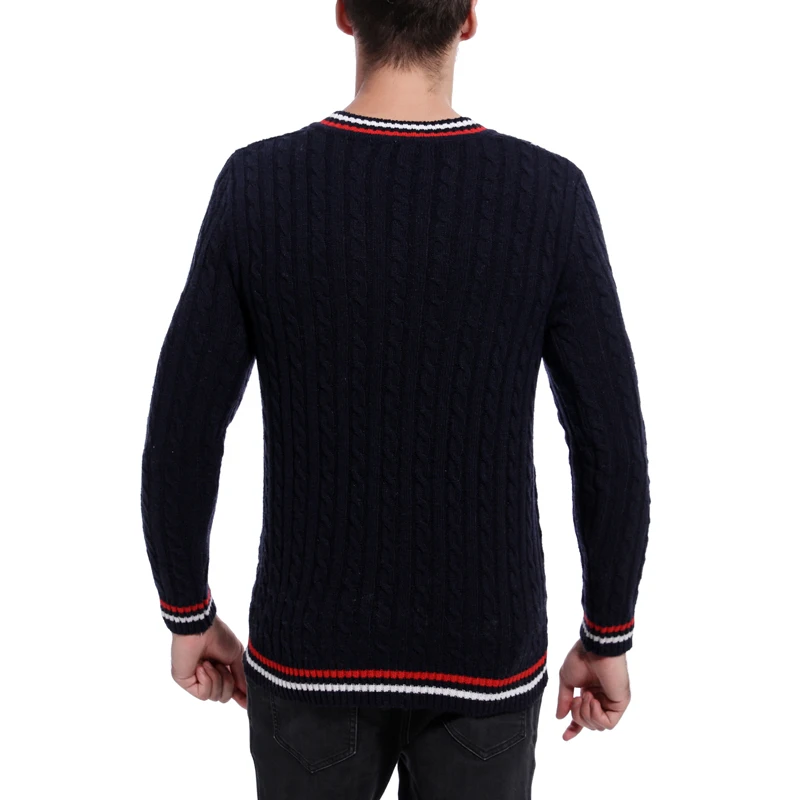 LOOZYKIT мужской свитер, осенний зимний шерстяной полосатый свитер, тонкий вязаный мужской свитер с v-образным вырезом, повседневные свободные свитера, пуловеры