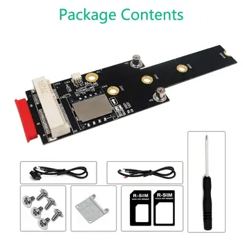 

Mini PCI-E to M.2(NGFF ) key M Adapter With SIM card Slot for WiFi/WWAN/LTE Module