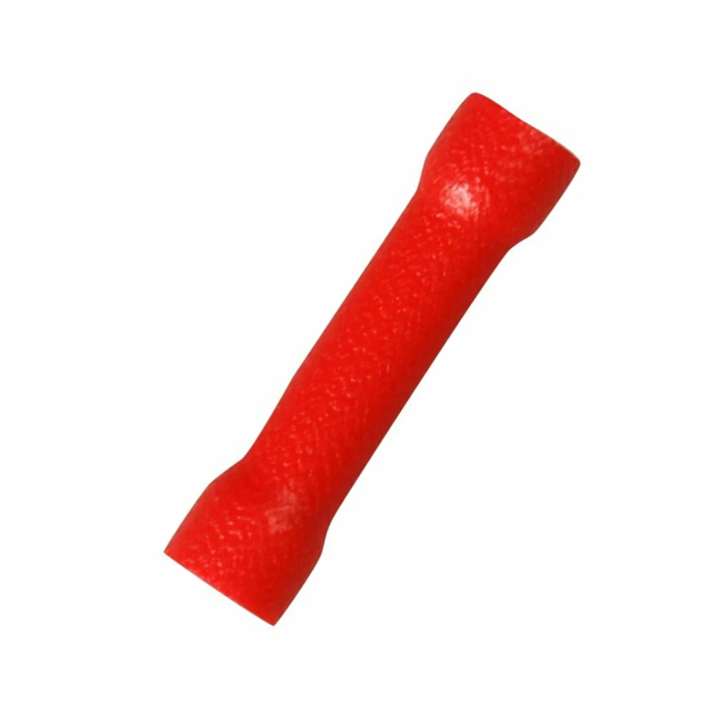 100pcs Red Vinyl Butt Wire Connectors Crimp Terminals Electrical 22-18 AWG Brand new and high quality