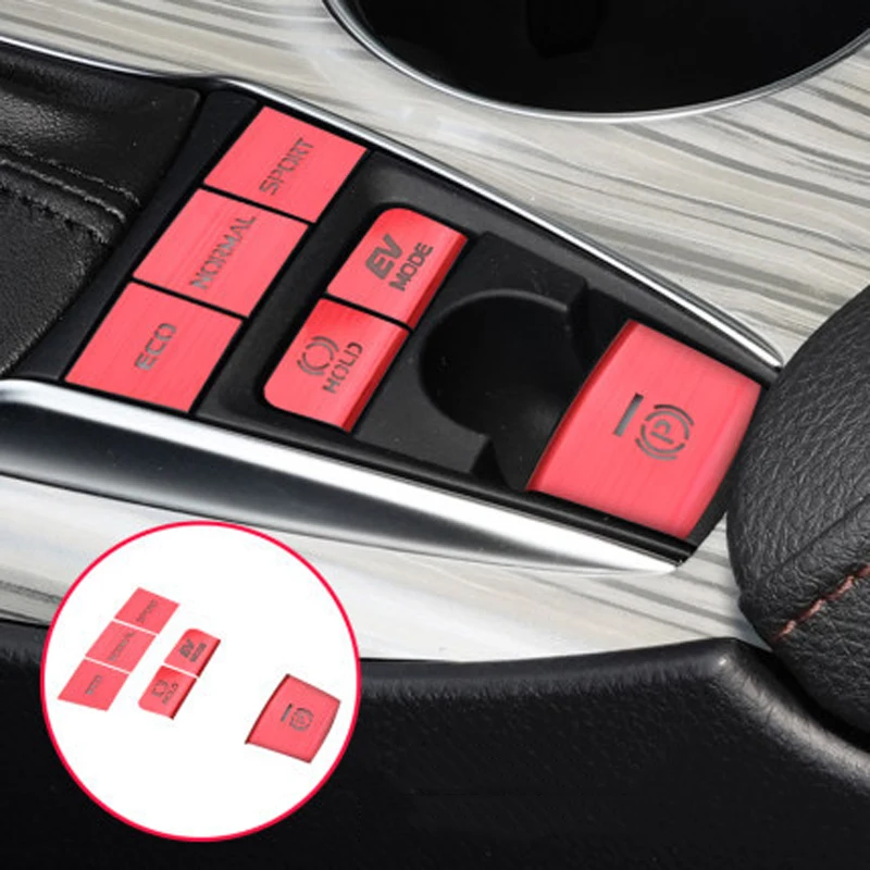 2pcs or 5pcs or 6pcs Car Electronic Handbrake Central Control Button Decoration Sticker Suitable for Toyota 8th Generation Camry