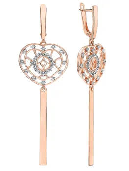 

Silver earrings with cubic zirconia sunlight sample 925