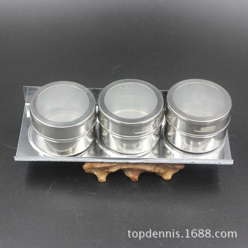 Non-Magnetic Visual Stainless Steel Spice Jar Stainless Steel Seasoning Bottle Cruet Seasoning Containers Single Outdoor Barbecu