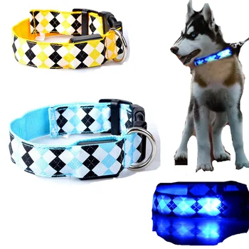 

LED Dog Collar Glow Nylon for Dogs Puppy Cats Pet Large Adjustable Night Luminous Collar Pet Supplies Pet Shop Dog Acessories