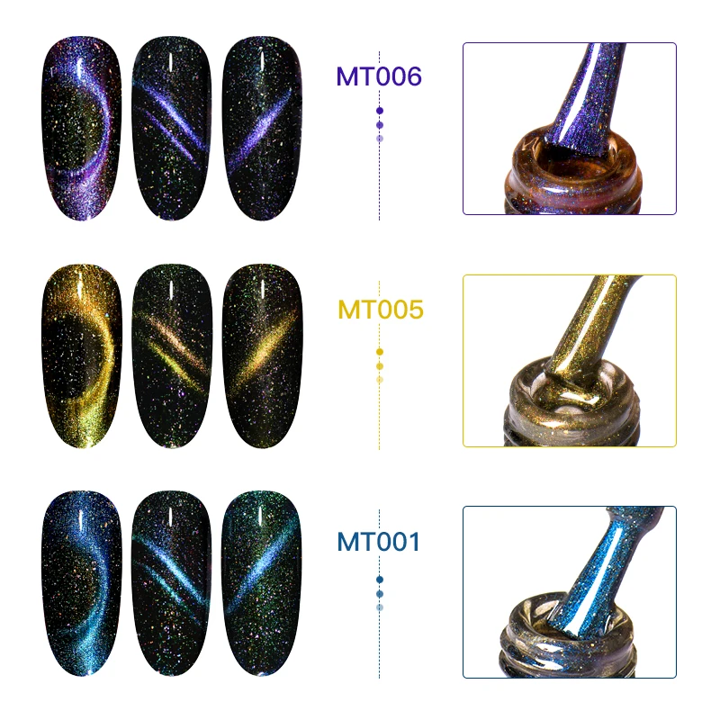 Mtssii, 6 мл, хамелеон, Гель-лак «кошачий глаз», магнитный, замачиваемый, лак для ногтей, гель, стойкий, лазер, сияющий, УФ, светодиодный лак для ногтей