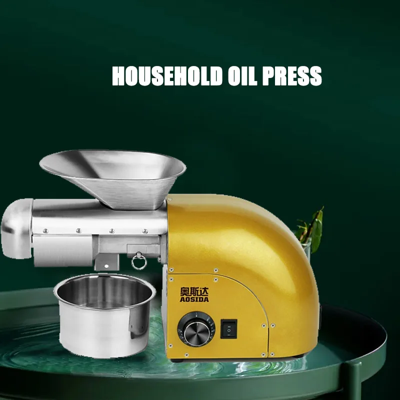 New Stainless Steel Oil Press Machine Commercial Home Oil Extractor Expeller Presser Press Press Hydraulic Sunflower Oil Press 6