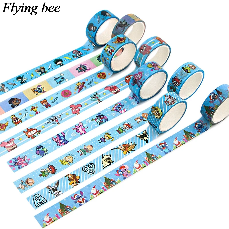 

Flyingbee 15mmX5m Paper Washi Tape Cute Anime Kids Adhesive Tape DIY Scrapbooking Sticker Label Masking Tape X0853