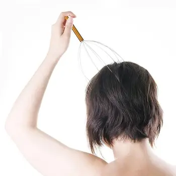 

1Pcs Head Massager Neck Massage Octopus Scalp Stress Relax Spa Healing Alloy for Dropshipping