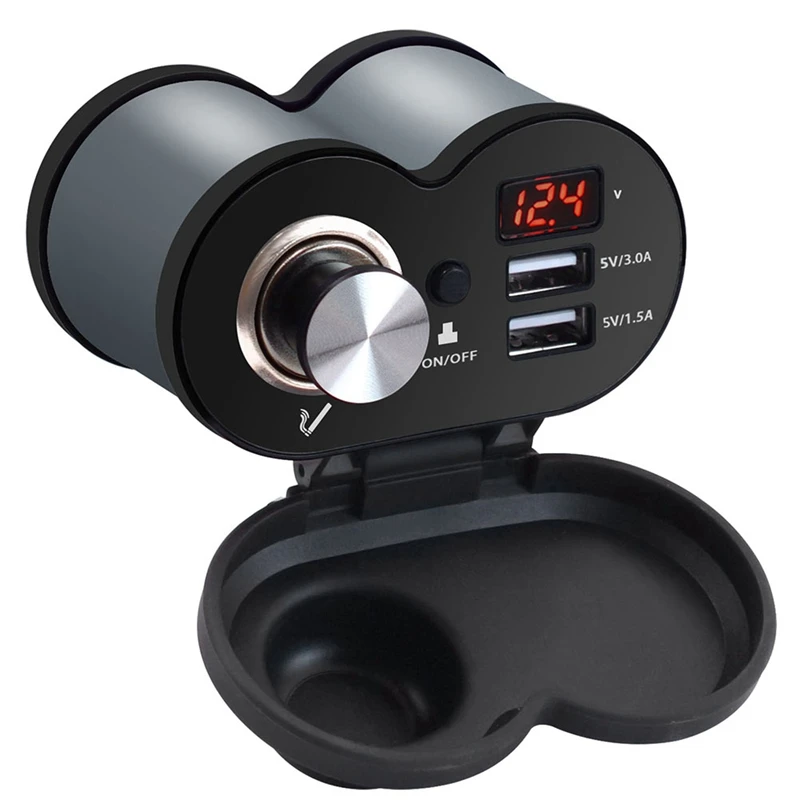 Профессиональный Мотоцикл Авто стиль USB Водонепроницаемая сигарета зарядное устройство адаптер с переключателем автомобиля Cigarite зажигалка