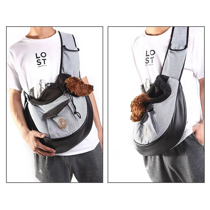Сумка для переноски собак Сумка для путешествий на открытом воздухе прогулочная сумка сетка Одиночная сумка через плечо перевязь Удобная дорожная сумка для собак