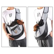 Сумка для переноски собак Сумка для путешествий на открытом воздухе прогулочная сумка сетка Одиночная сумка через плечо перевязь Удобная дорожная сумка для собак