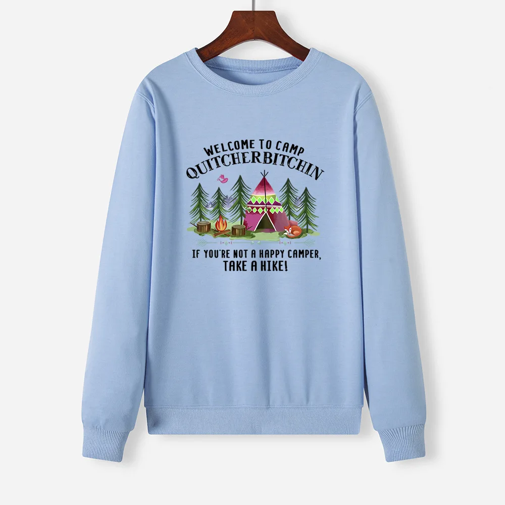 Light blue Повседневная Толстовка с длинными рукавами и круглым вырезом на Рождество - Цвет: Light blue