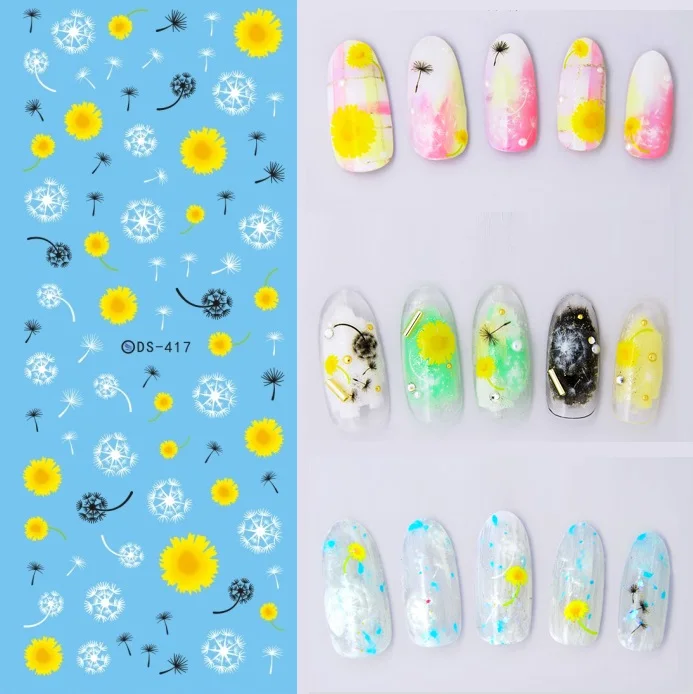 Florals Patterns! Nails Art Manicure Water Decal Decorations Design Water Transfer Nail Sticker For Nails Tips Beauty