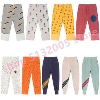 

IN STOCK2019 Autumn and Winter New Tao BOBO Kids with The Series of Boys and Girls Trousers Children Fleece Casual Sports Pants