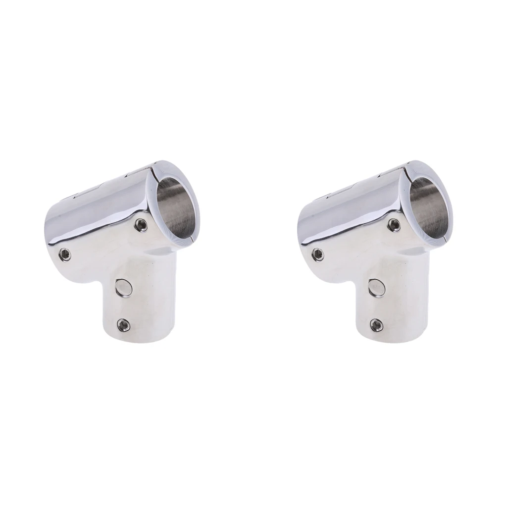 2 Pieces 316 Stainless Steel Bow &amp Boat Hand Rail 60 Degree Tee Fitting 22mm Tube | Автомобили и мотоциклы