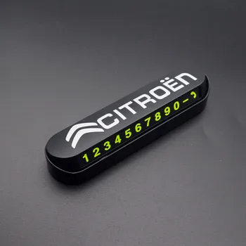

Car Styling Temporary Parking Card Phone Number Card Plate Park Stop For Citroen C4 Picasso C4L C3-XR C2 C3 C5 C6