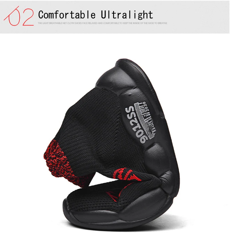 PINSEN 2020 Children Shoes Boys Sneakers Fashion Light Kids Sneakers Mesh Breathable Child Socks Shoes Boys Casual Shoes (5)