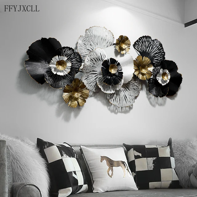 Décoration Murale Créative En Fer Forgé 3d, Luminaire Décoratif De Luxe, À  La Mode, Pour Salon, Arrière-plan De Canapé - Vent Carillons Et Suspendus  Décorations - AliExpress