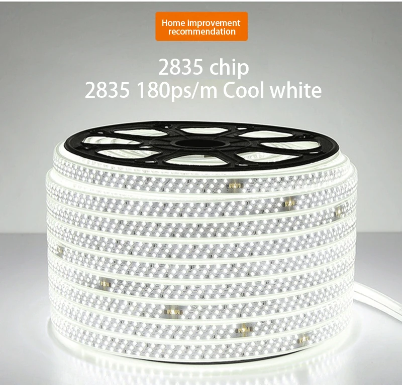 180 светодиодный s/m трехрядная Светодиодная лента 2835 220V 240V Водонепроницаемая лента со светодиодными лампами веревка свет теплые белые украшения для дома освещение Новинка