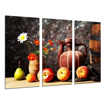 

Fruits, Jarron, Barrel, Vase, photo print on wood, modern picture decorative 26664