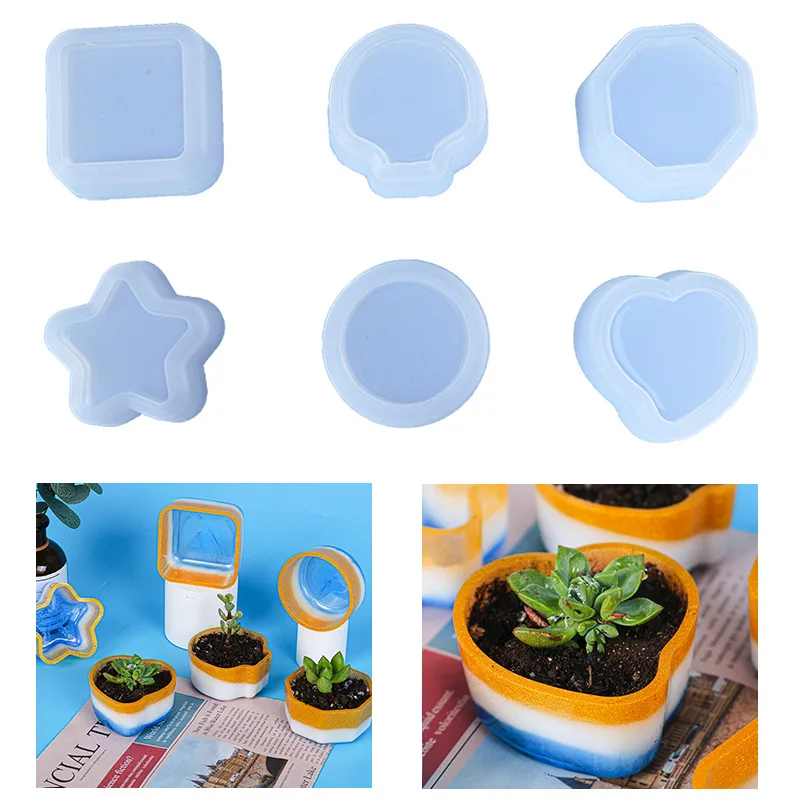 Succulent Plant Pot DIY Silicone Resin Molds