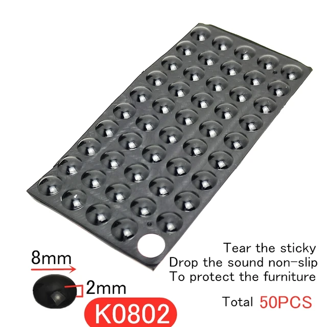 1Set Hemisphere Silicon Rubber Door Stopper Self Adhesive Furniture Bumper Damper Buffer Durable Black Anti Slip Feet Pads Dampe K0802