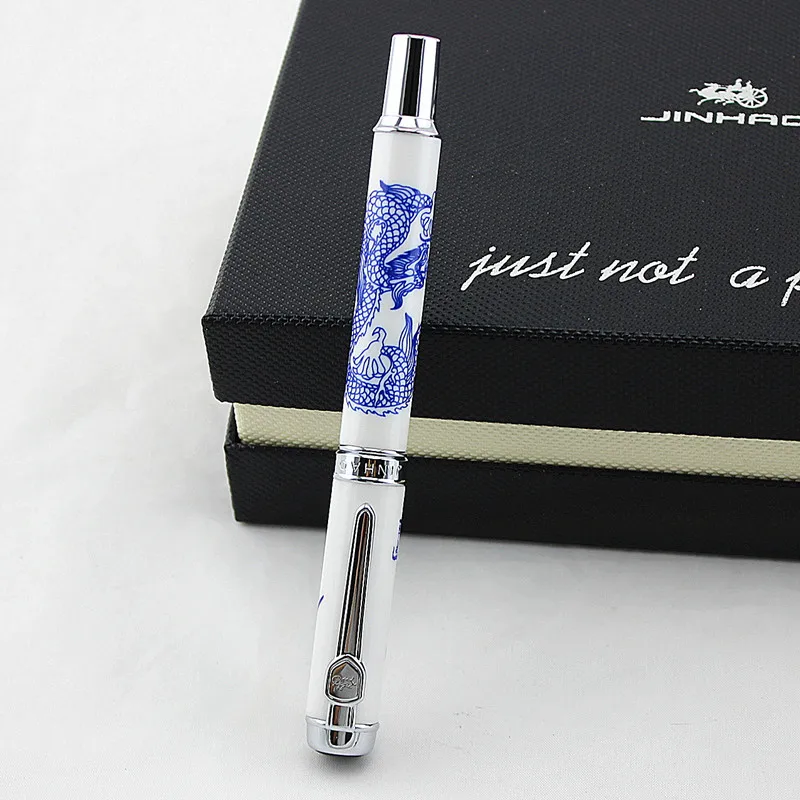 Высококачественная керамическая ручка Jinhao с рисунком дракона, роскошная цветная ручка для письма, деловая, офисная, Средняя Ручка-роллер, ручка, новые подарки