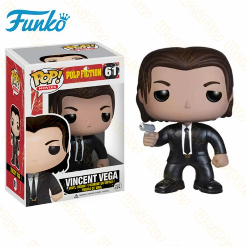 Funko POP Movie Pulp fiction Jules Vincent Vega buтch Coolidge Jimmie Коллекционная модель игрушки для фанатов детский подарок на день рождения - Цвет: Vincent Vega