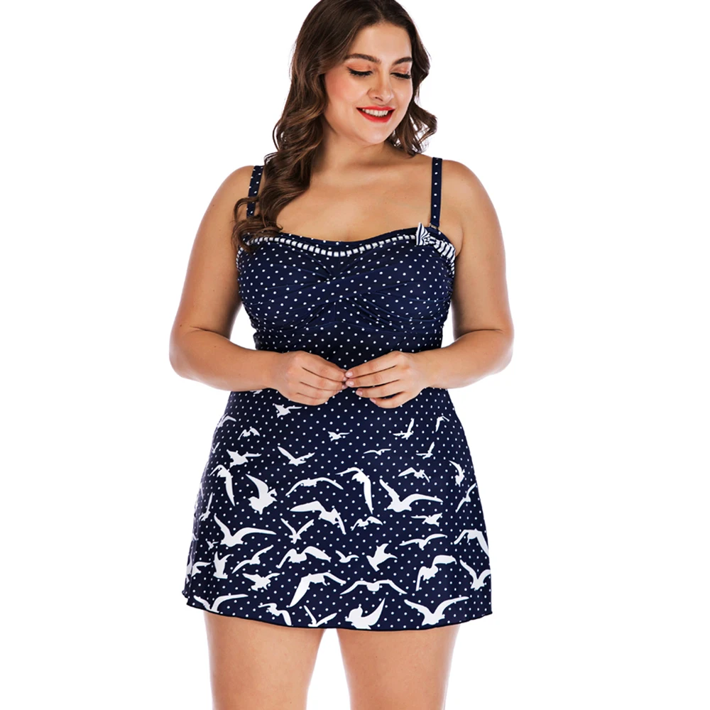 Polka Dot Seagull Print Bikini 2