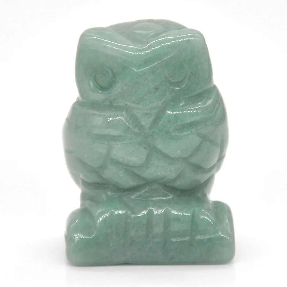 1.5" Cat Elephant Tortoise Rabbit Owl Frog Fish Bear Dog Horse Wolf Snake Statue Natural Healing Crystal Animal Stone Carving 