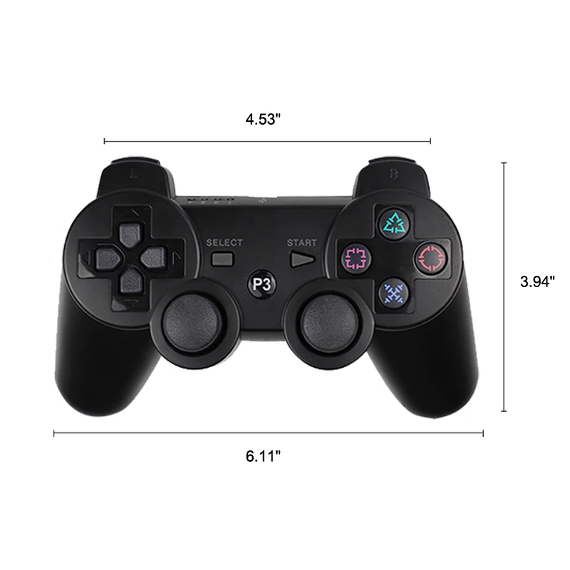 Big Discount MhUcr Wireless Bluetooth Controller For SONY PS3 Gamepad For PS3 Console Joystick For Sony Playstation 3 PC For Controle