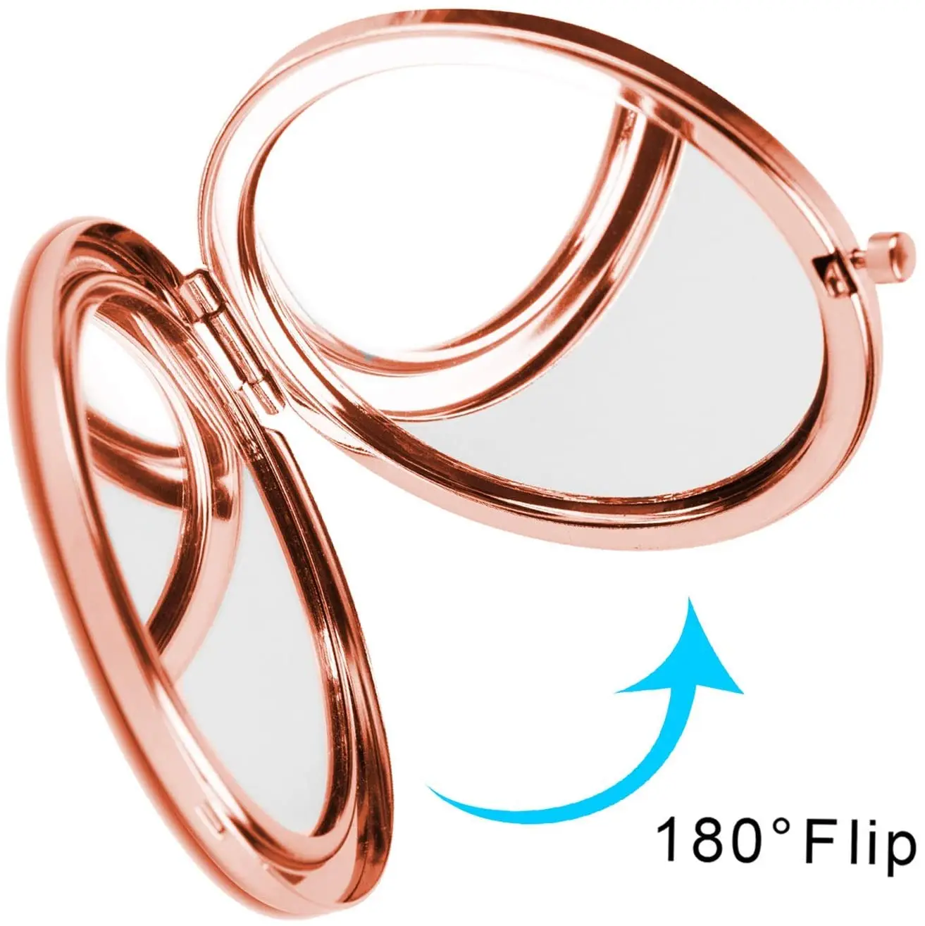 Compact Travel Makeup Magnifying Mirror-Small portable Elegant folding Mirror with Handheld and Easy to carry