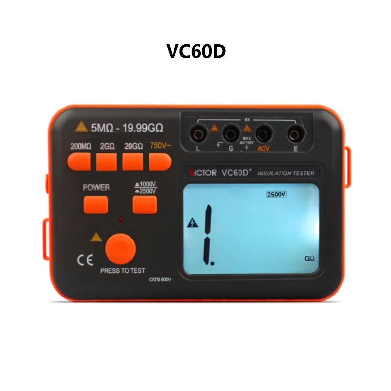 

VICTOR Megger Insulation Tester 2500V Digital Megohmmeter Electronic Ohm Meter Tester Resistance Meter Tellurometer Voltmeter