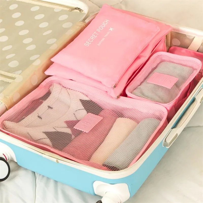 Travel Storage 6PCs/Set Bag For Clothes Functional Accessories Luggage Organizer High Capacity Mesh Packing Cubes |